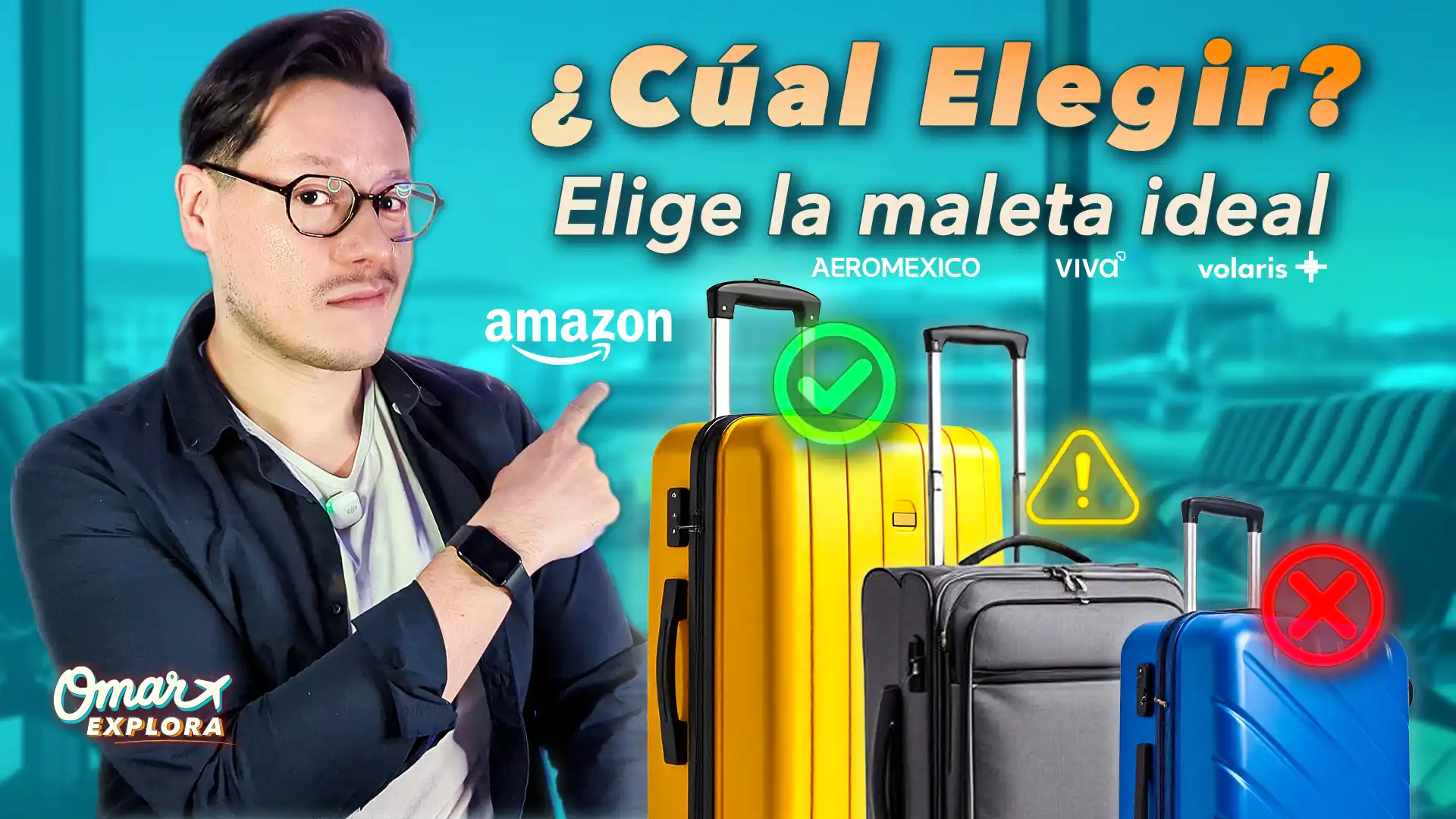 Omar Explora comparando maletas de viaje para equipaje de mano 2026 en Amazon Mexico